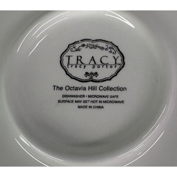 Tracy Porter THE OCTAVIA HILL COLLECTION Solid Red Embossed Dinner Plates Set 2 - Picture 6 of 14